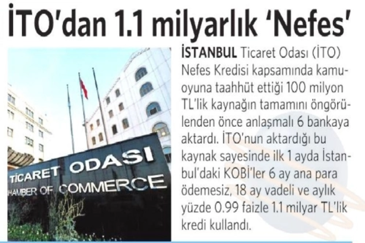 İTO'dan 1.1 milyarlık 'Nefes'