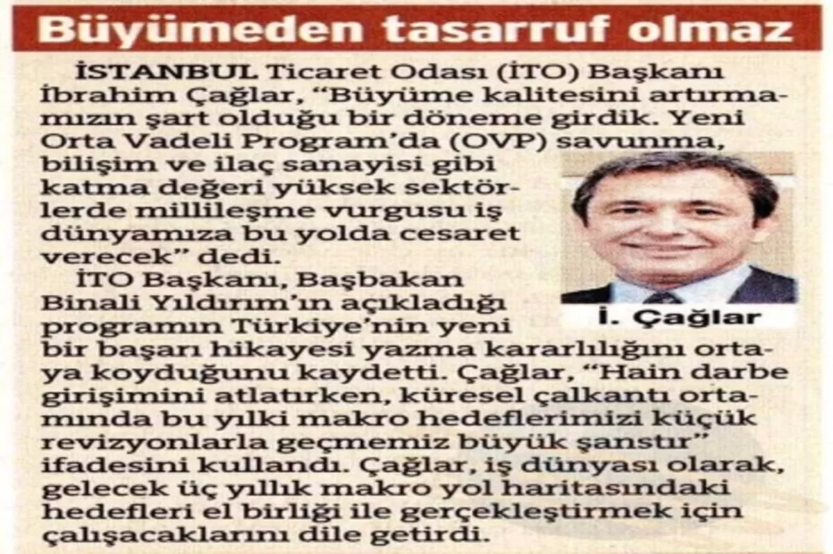 Büyümeden tasarruf olmaz