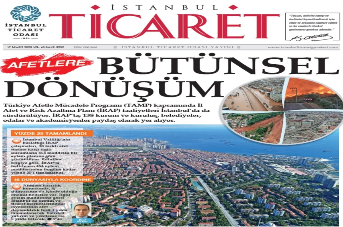 İstanbul Ticaret Gazetesi’nin yeni sayısı yayında!