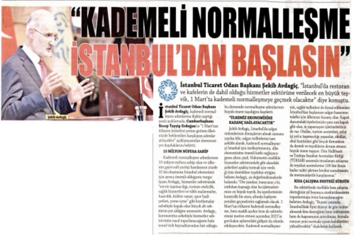 Kademeli normalleşme İstanbul'dan başlasın