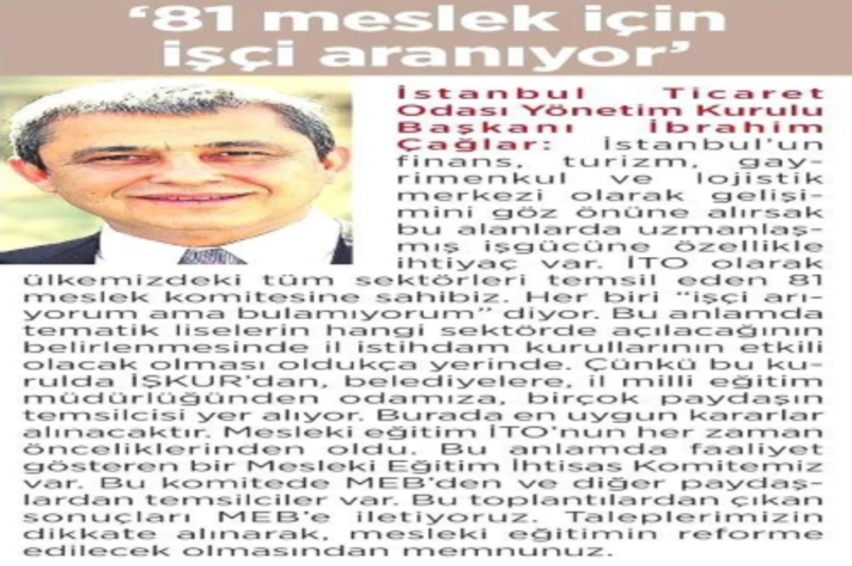 '81 meslek için işçi aranıyor'