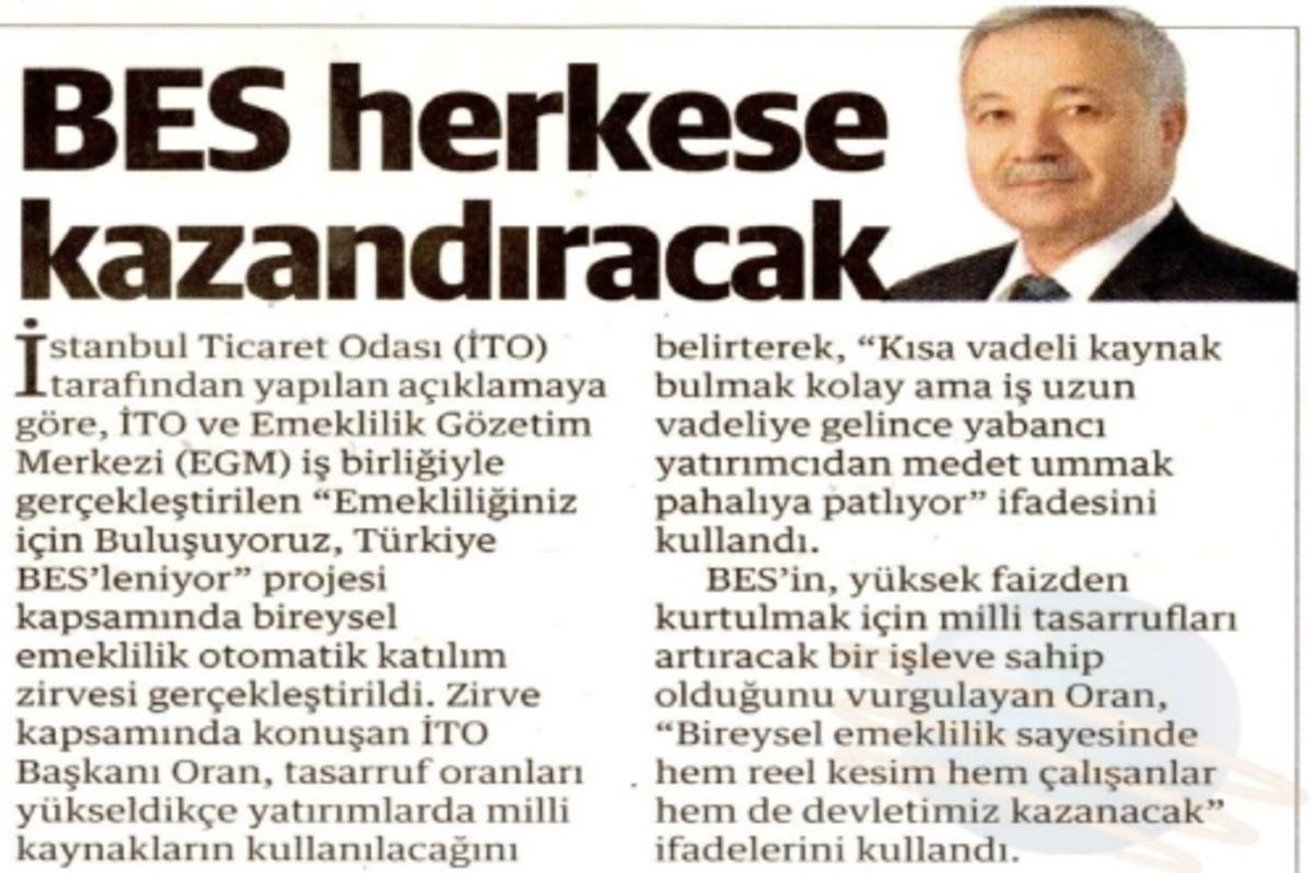 BES herkese kazandıracak