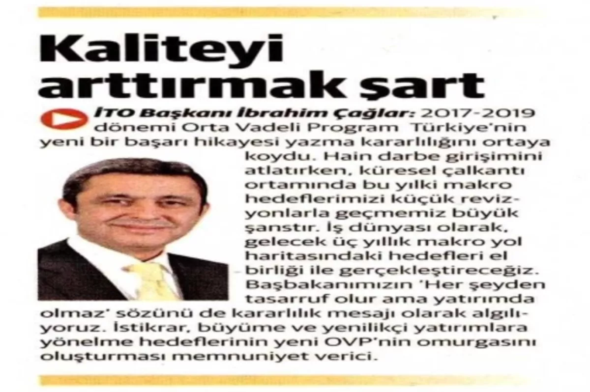 Kaliteyi arttırmak şart