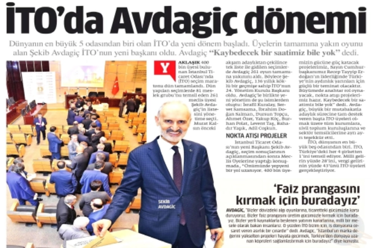 İTO'da Avdagiç dönemi