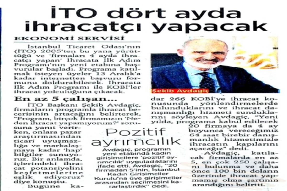 İTO dört ayda ihracatçı yapacak