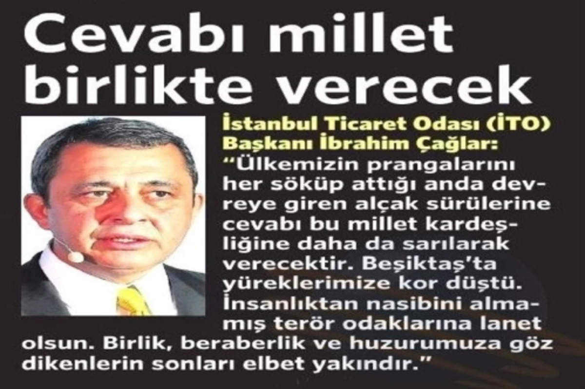 İş dünyası milli birlik çağrısı yaptı