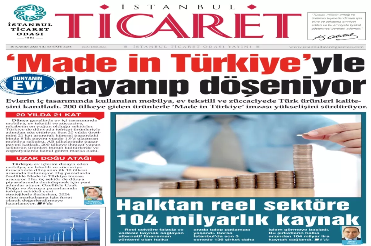 Ticaret Gazetesi’nin 3284’üncü sayısı yayınlandı