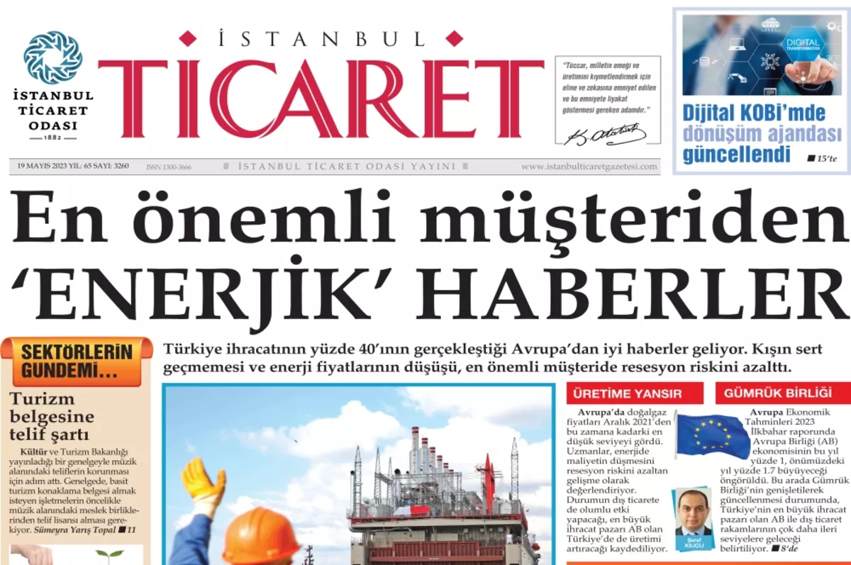 İstanbul Ticaret Gazetesi’nin yeni sayısı yayında!