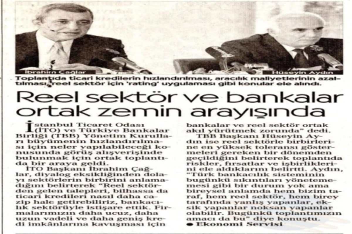 Reel sektör ve bankalar ortak zemin arayışında