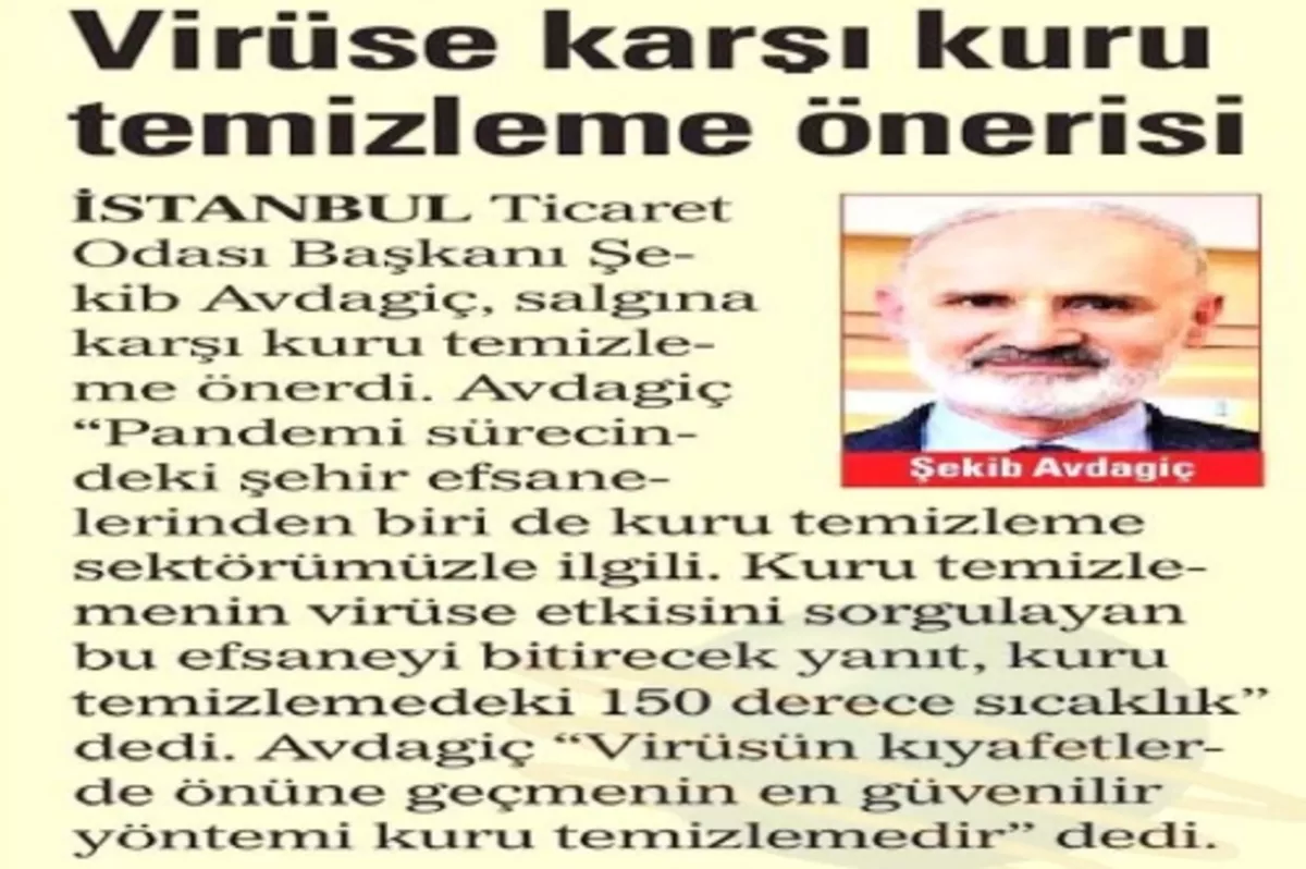 Virüse karşı kuru temizleme önerisi