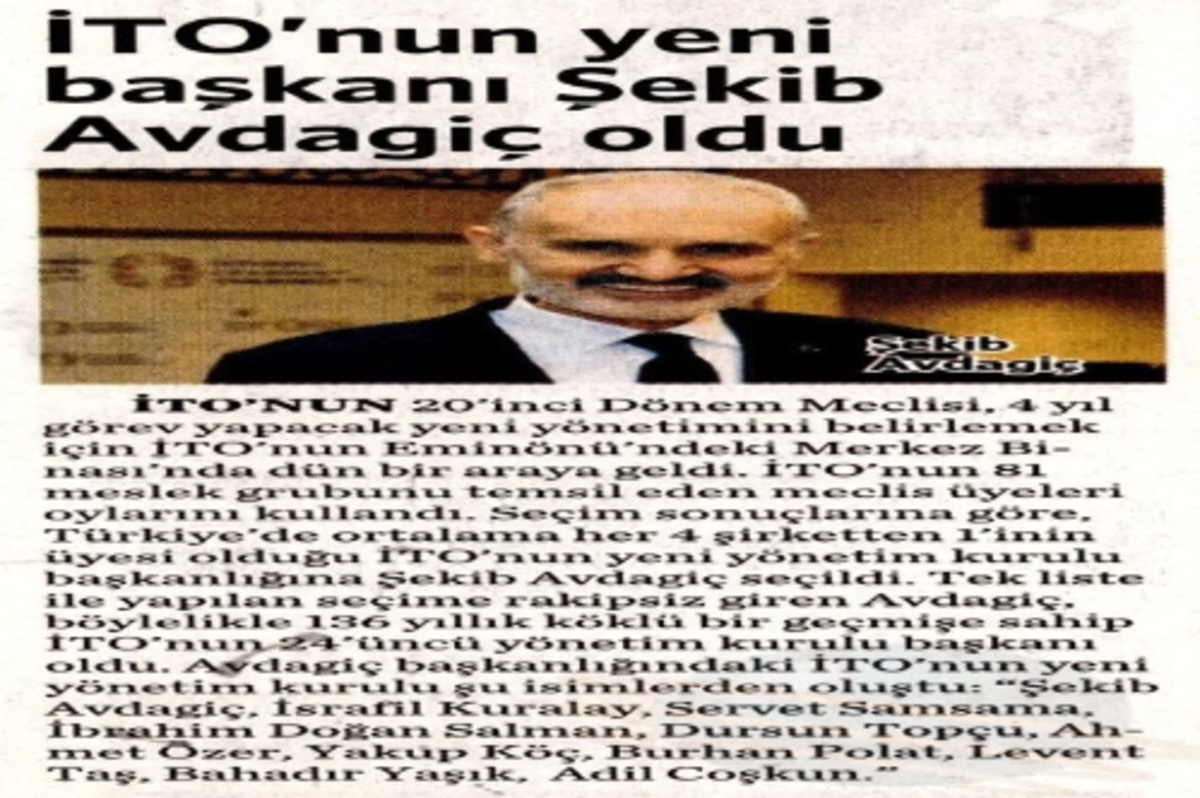 İTO'nun yeni başkanı Şekib Avdagiç oldu