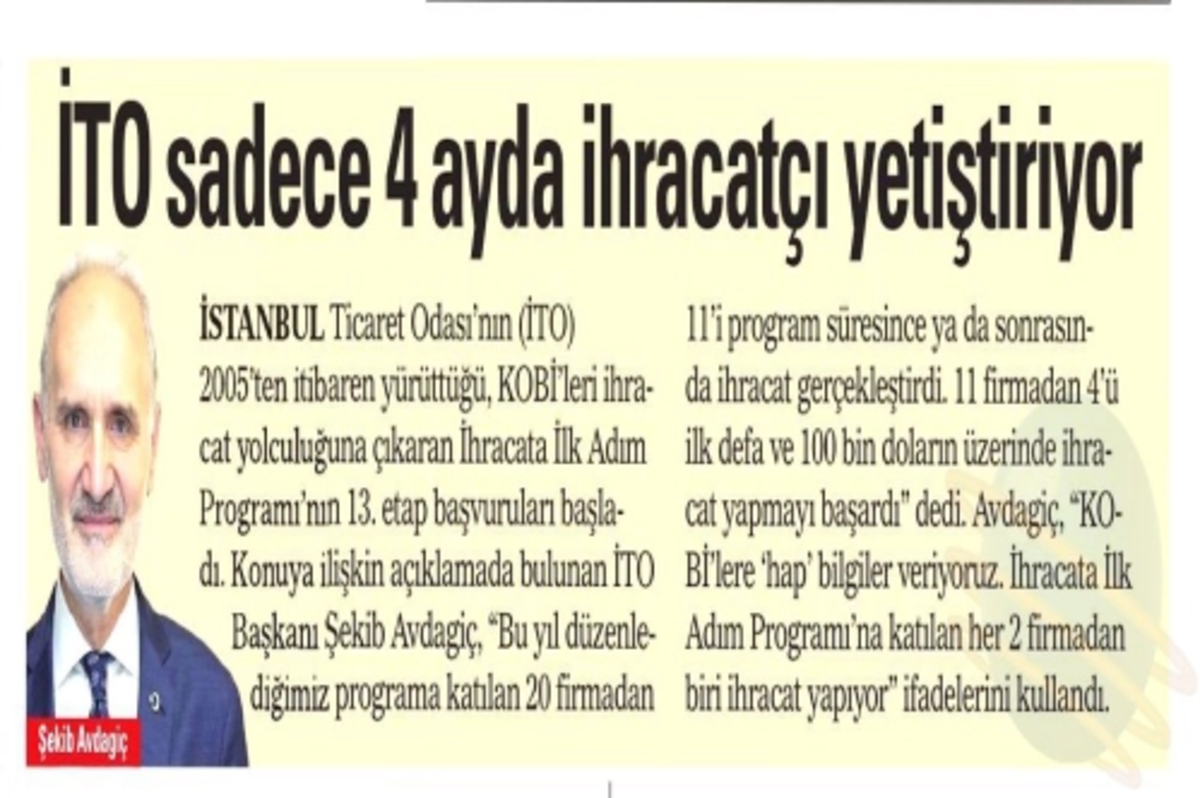 İTO sadece 4 ayda ihracatçı yetiştiriyor