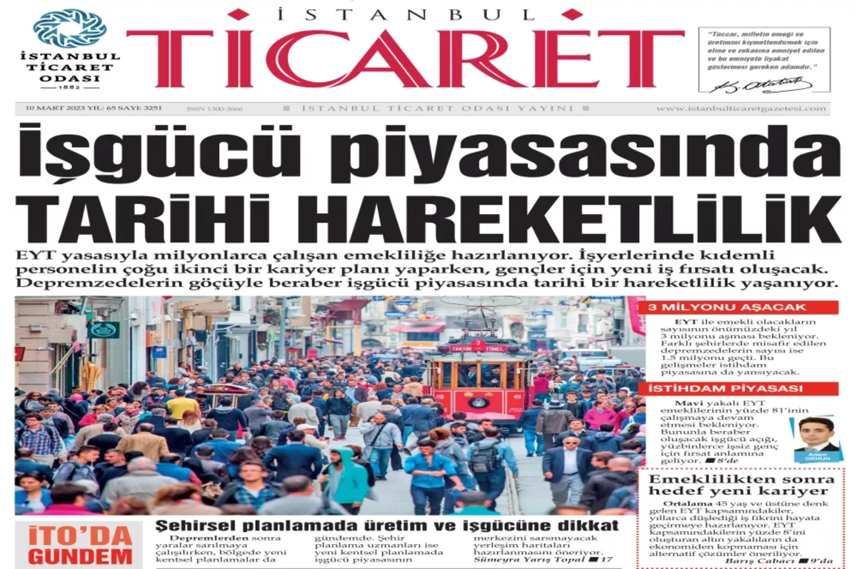 İstanbul Ticaret Gazetesi’nin yeni sayısı yayında!