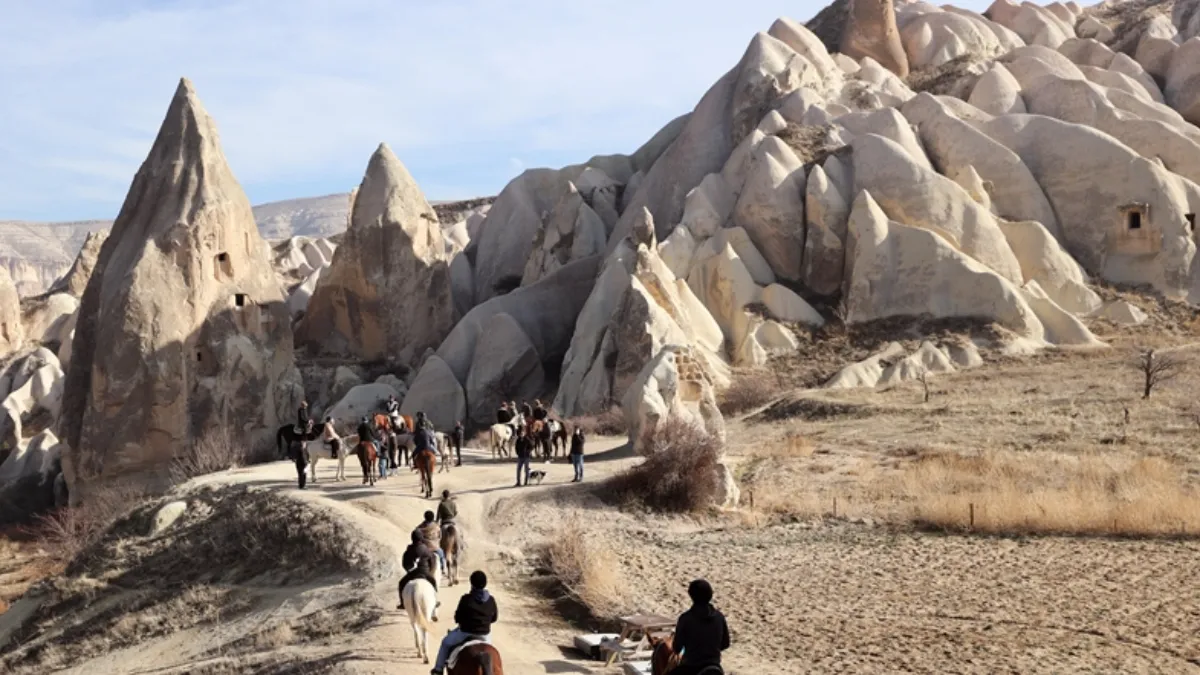 Yerli turistlerin yarıyıl tatilindeki tercihi Kapadokya oldu