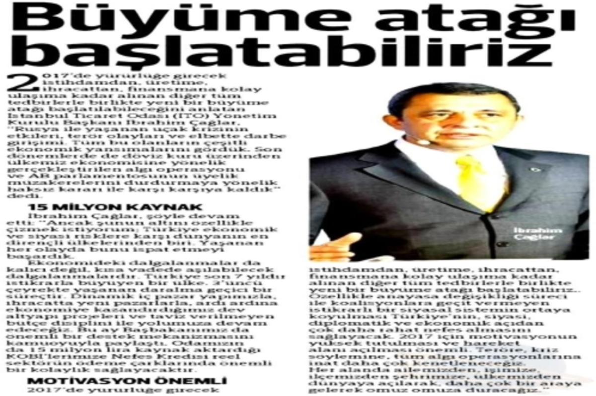 Büyüme atağı başlatabiliriz