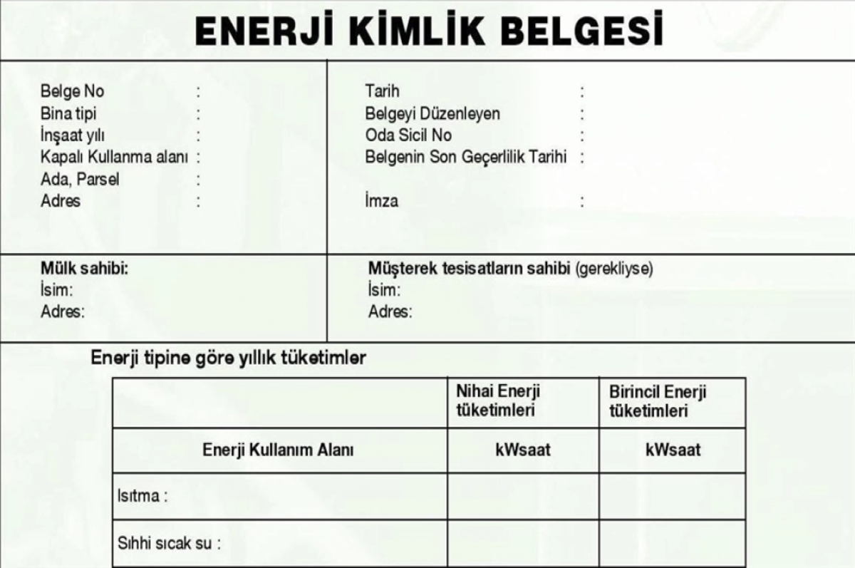 Enerji Kimlik Belgesi düzenlenen bina sayısı 1.5 milyon oldu