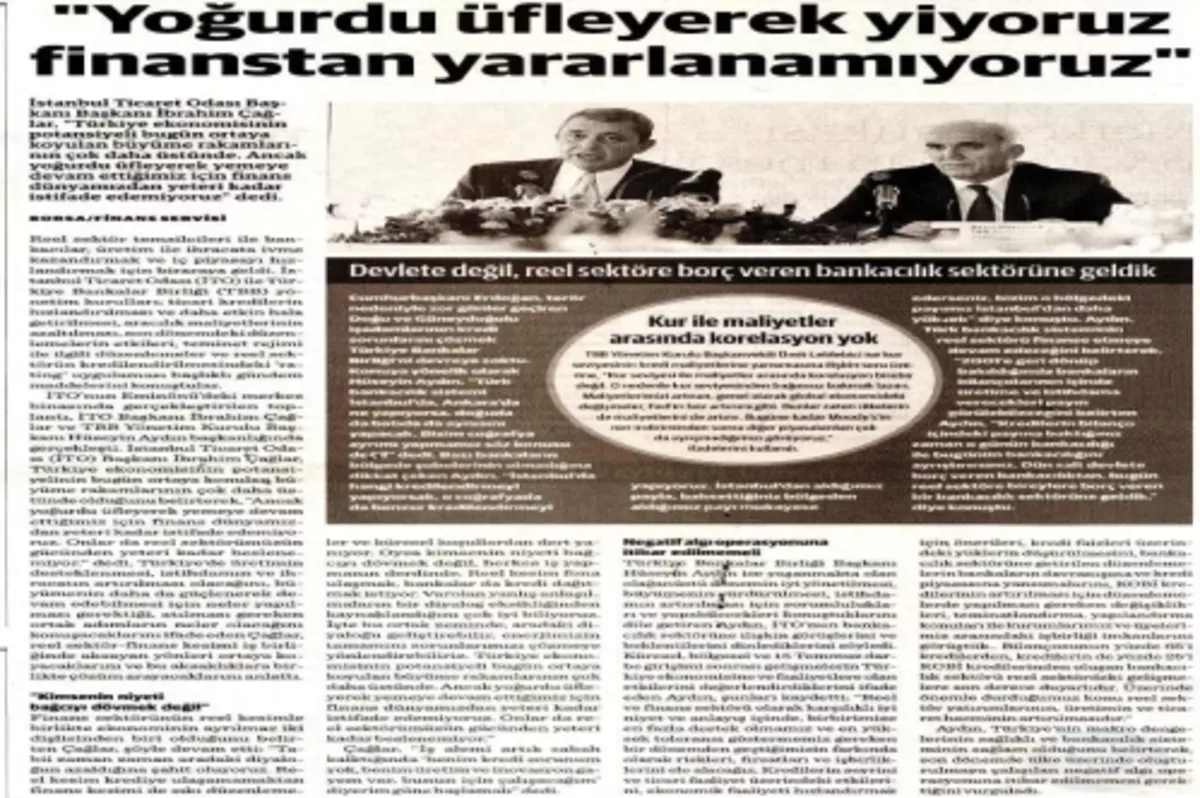 Yoğurdu üfleyerek yiyoruz finanstan yararlanamıyoruz