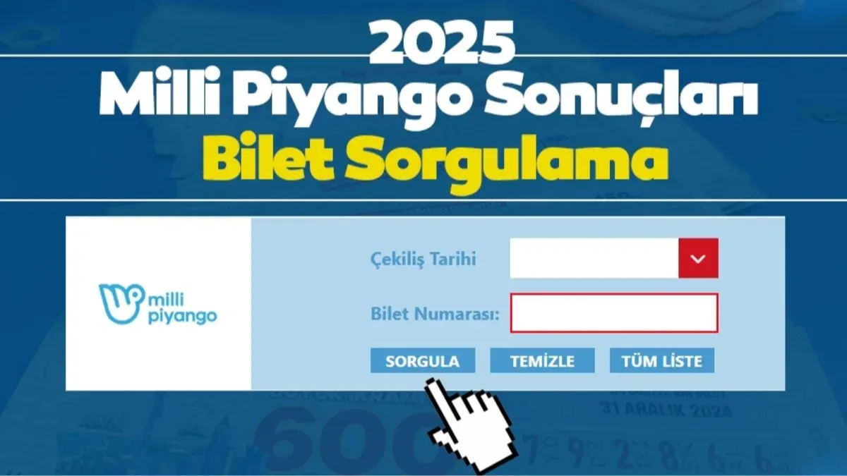 MİLLİ PİYANGO SONUÇLARI AÇIKLANIYOR: 2025 Yılbaşı çekilişi bilet sorgulama ve büyük ikramiye kazanan numaralar!